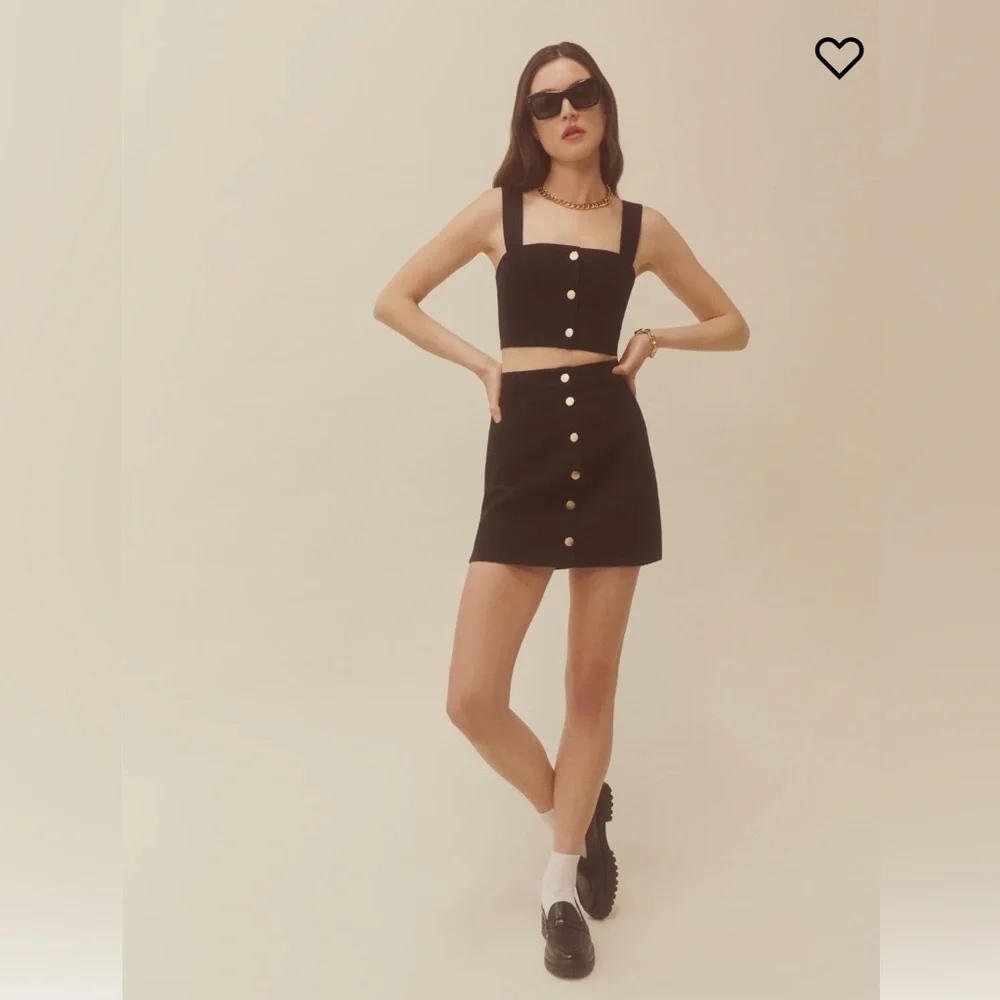 Reformation Chrissy Denim Two Piece- with tags - Picture 1 of 7